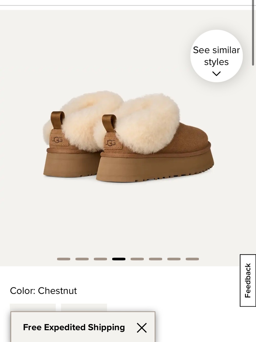 Ugg Tazzelle Genuine Shearling Collar Slipper